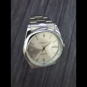 Chronos Men's Watch Silver Diamond Dial Oyster Date