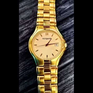 Vintage Wittnauer Swiss Gentlemens Mens Watch Gorgeous Enamel Dial