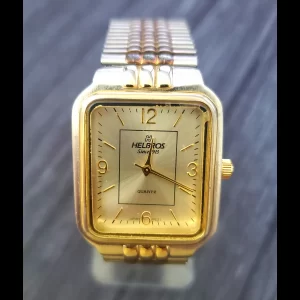 Rare Vintage Retro Helbros 80s Mens Tank Watch New Battery