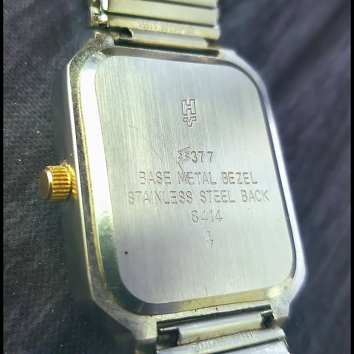 Rare Vintage Retro Helbros 80s Mens Tank Watch New Battery - Image 5