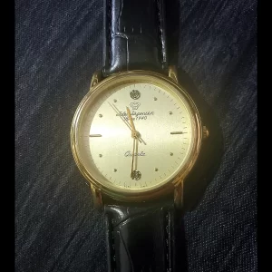 Rare 1970s Jules Jurgensen Men’s 377 Gold Diamond Dial Watch
