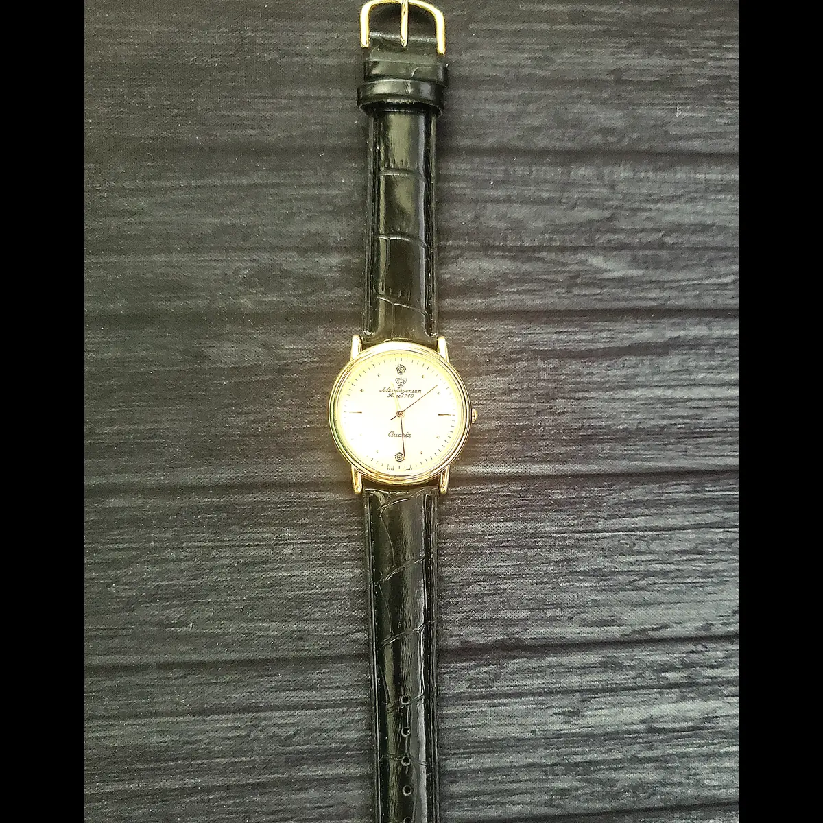 Rare 1970s Jules Jurgensen Men’s 377 Gold Diamond Dial Watch - Image 3