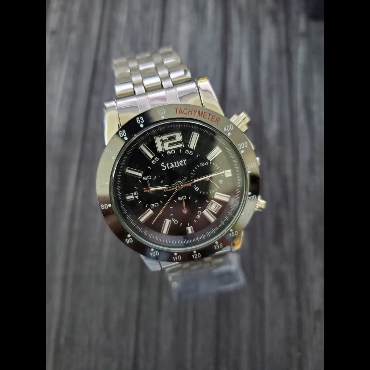 New In Box Stauer 38061 Jet Setter Chronograph Mens Watch