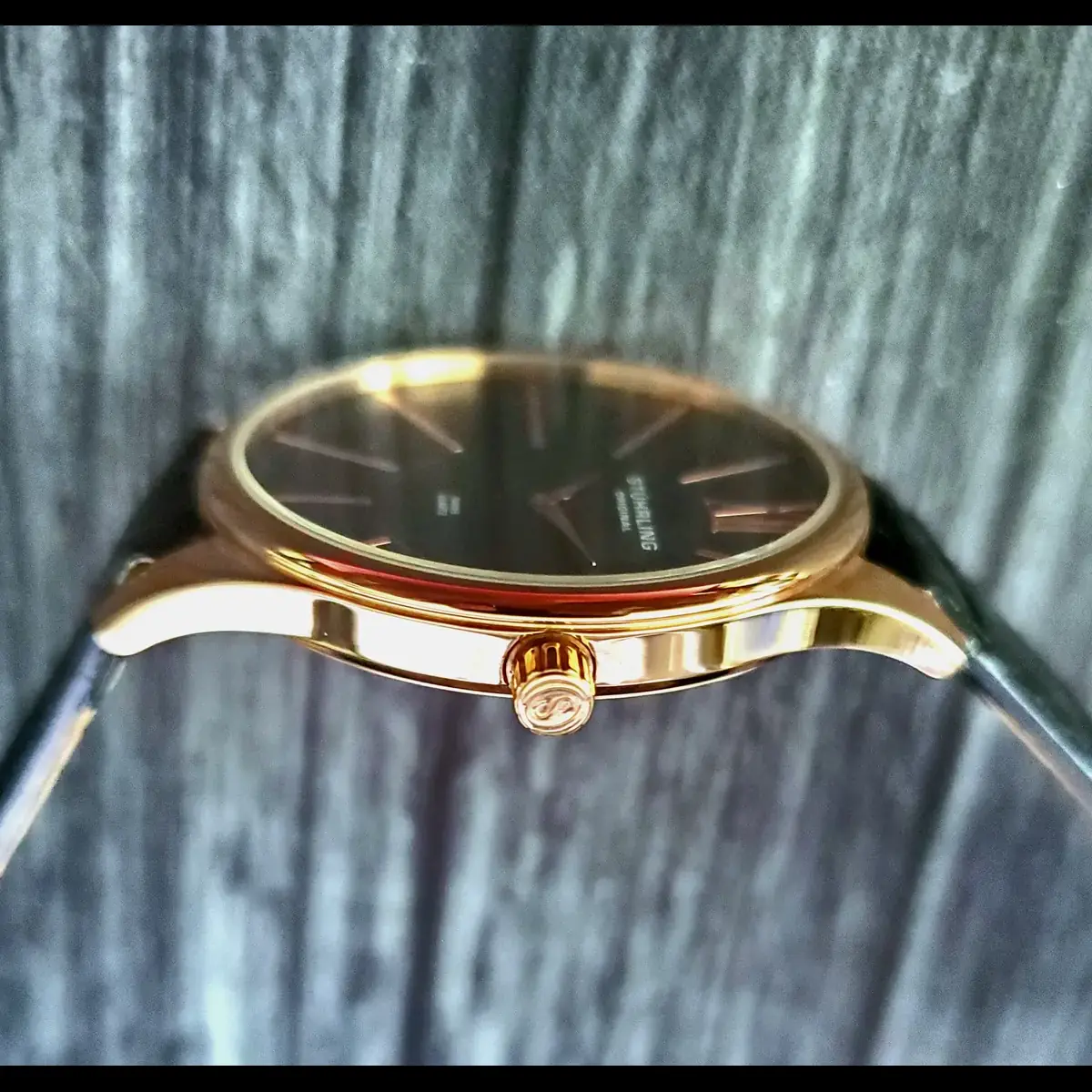 New Rare Rose Gold Stuhrling Avant Garde Swiss Mens Watch - Image 5