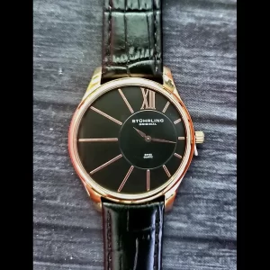 New Rare Rose Gold Stuhrling Avant Garde Swiss Mens Watch