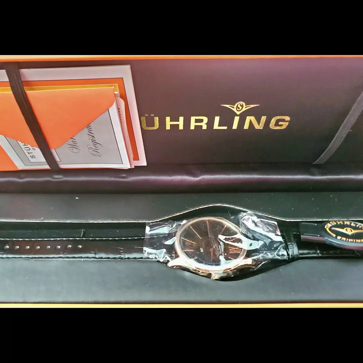 New Rare Rose Gold Stuhrling Avant Garde Swiss Mens Watch - Image 4