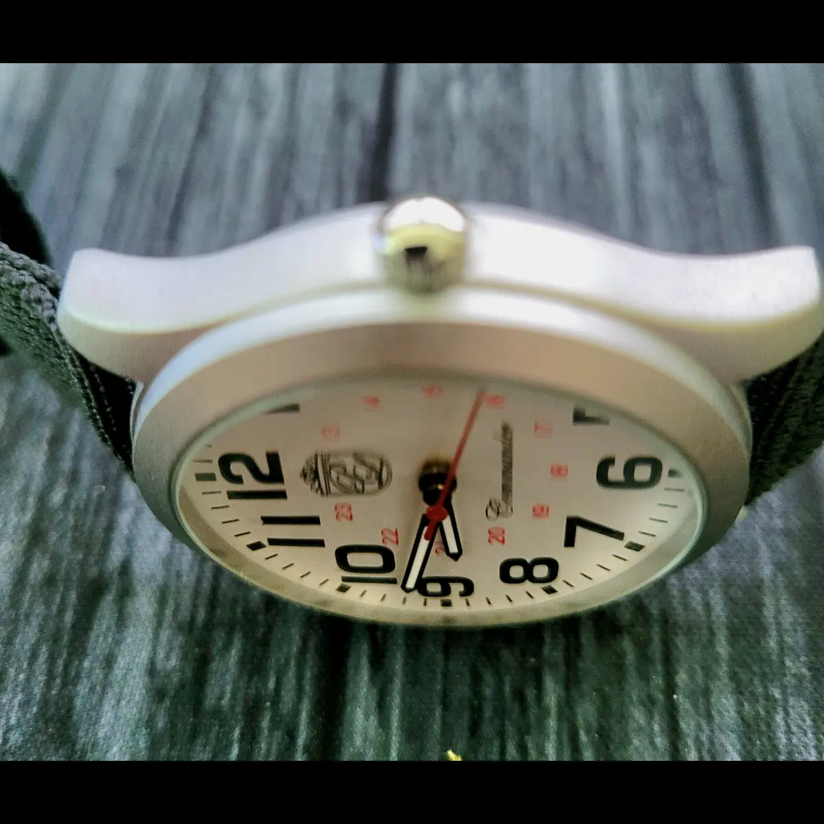 Authentic Pierre Lucerne Commander Railroad Style White Dial Watch - Image 2
