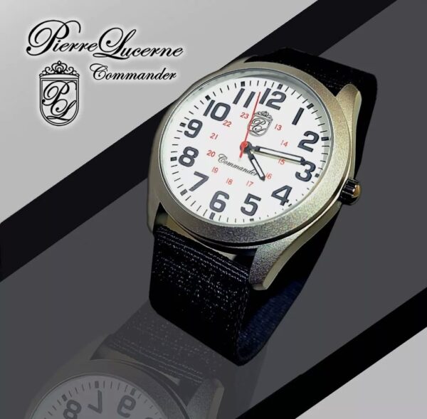 Authentic Pierre Lucerne Commander Aviation Trench Style Field Watch