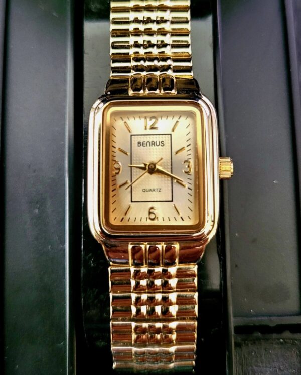 Rare Benrus Womens Vintage Retro Tank Watch New W Box Papers