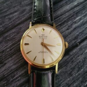 Super Rare Rive D&039or 10mic Gold Swiss Mechanical Watch Nice