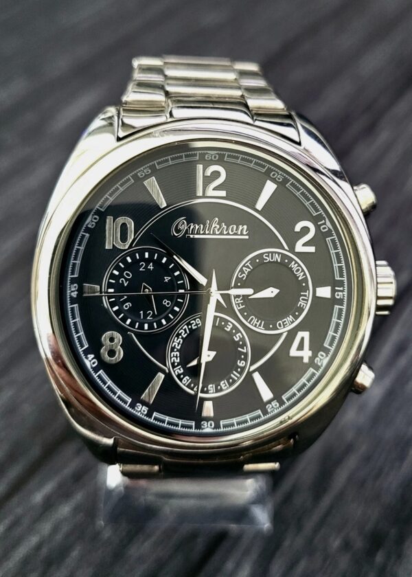 Rare Omikron Striker Swiss DayDate Multi Function Mens Watch