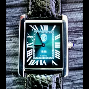 Aqua Sunburst Dial 1888 Pierre Lucerne Swiss Inspired Mens Tank Watch