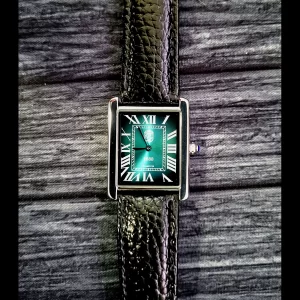 Pierre Lucerne Colours Aqua Marine 1888 Swiss Inspired Design Mens Tank Watch