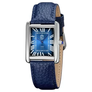 Pierre Lucerne Sapphire Sunburst Dial 1888 Swiss Inspired Mens Tank Watch