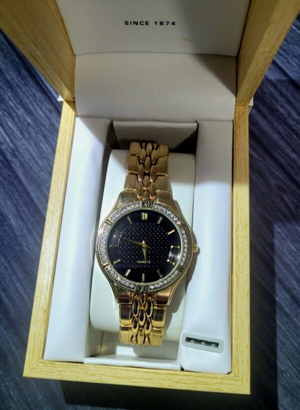 Vintage Gruen Embassy Diamond Bezel Mens Watch New In Box