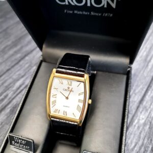 Very Rare Vintage Croton Art Deco Tonneau Watch New In Box