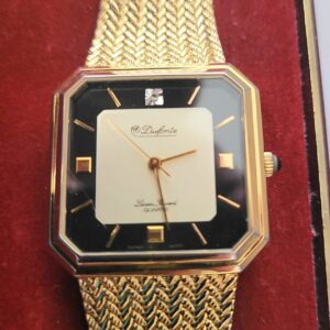 Rare Vintage Retro Lucien Piccard Men's Diamond Watch In box