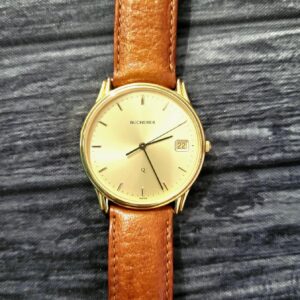 Very Rare Vintage Bucherer Q Swiss Date Sun Burst Mens Watch