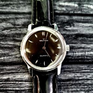 Rare Vintage Y480 Waltham Men's Watch New Batt Strap Crystal