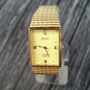 Rare Condition Benrus Diamond Retro Mens Watch New Battery