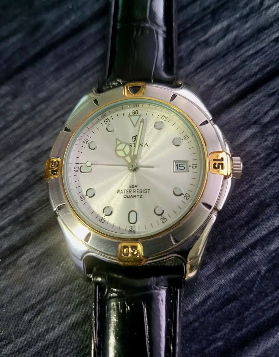 Rare Vintage Festina Vera Pelle Swiss 6777 Diver Mens Watch - Image 3