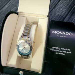 Vintage Ladies Movado Gentry 84 E9 1860 Sub Sec Swiss Watch