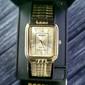 Rare Condition New In Box Vintage Benrus Mens Retro Watch