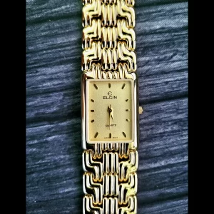 Vintage Retro Lord Elgin Gold Mens Tank Watch New In Box