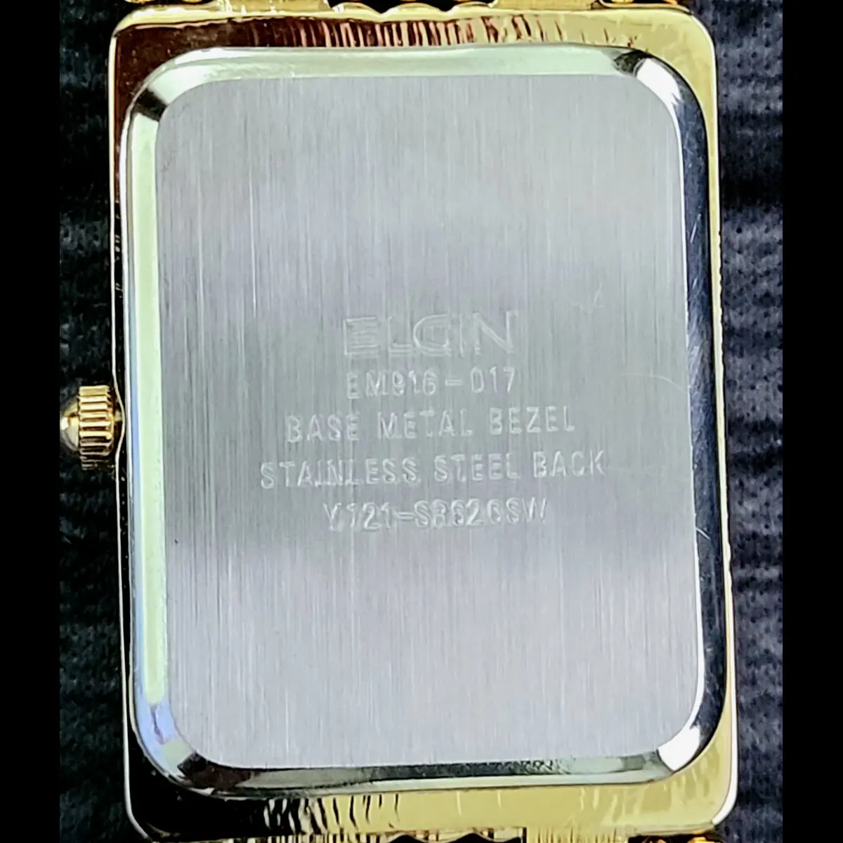 Vintage Retro Lord Elgin Gold Mens Tank Watch New In Box - Image 5