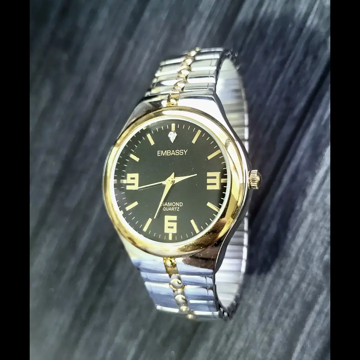 Rare Vintage Gruen Embassy Diamond Mens Watch New In Box - Image 3