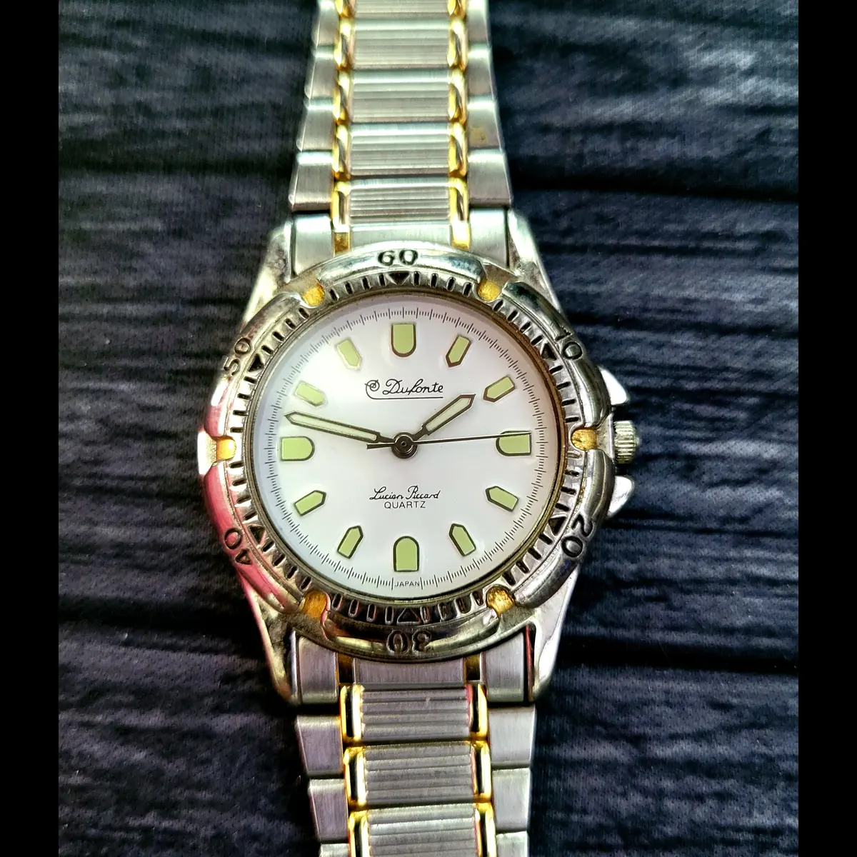 Very Rare Vintage Dufonte Lucien Piccard Mens Diver Watch