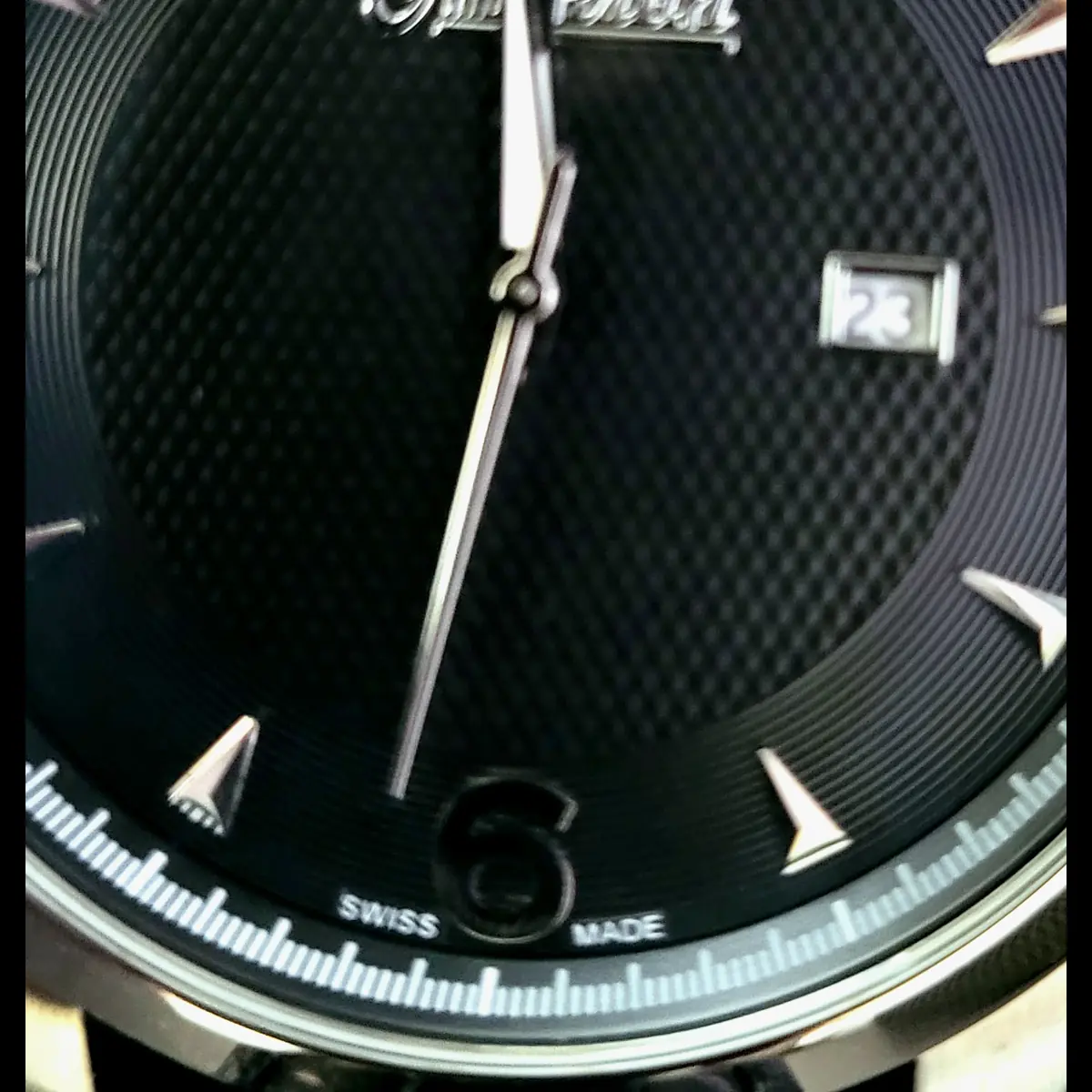 Real Nice Omikron Paladin Swiss Mens Watch Guilloche Dial NIB - Image 3