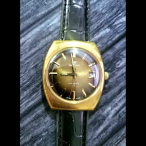 Rare Waltham Vintage Mens Swiss Cats Eye Dial Mech Watch
