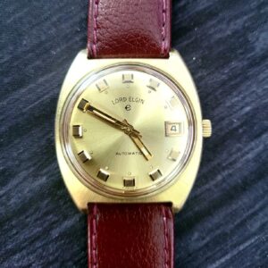 Rare Antique Mens 60s Lord Elgin 990 Swiss Automatic Watch