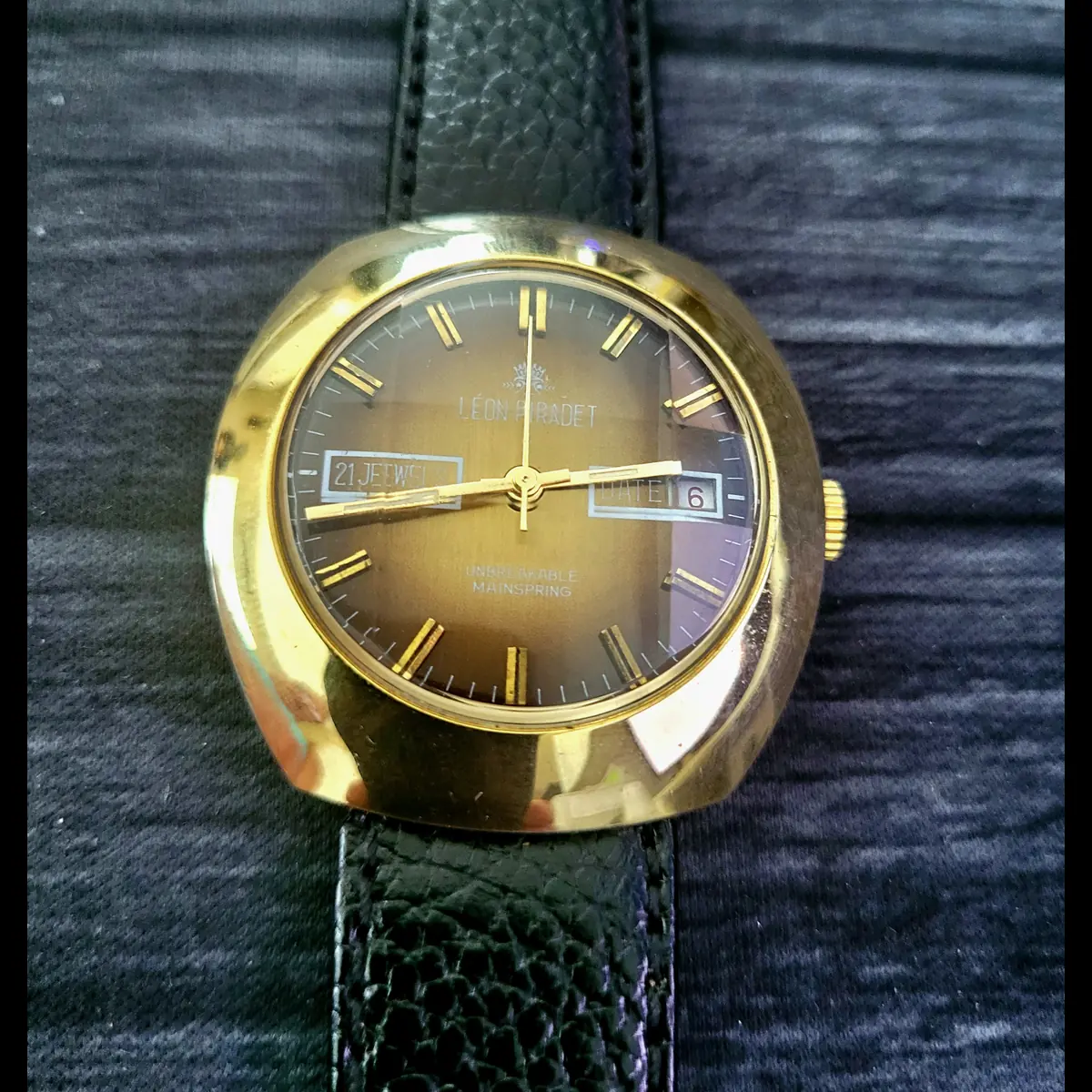 Vintage Leon Piradet 21 Jewels Mens Swiss Mechanical Watch - Image 2