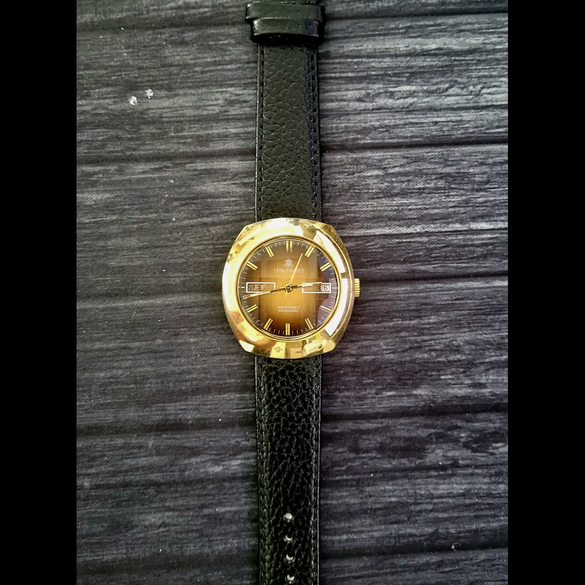 Vintage Leon Piradet 21 Jewels Mens Swiss Mechanical Watch - Image 3