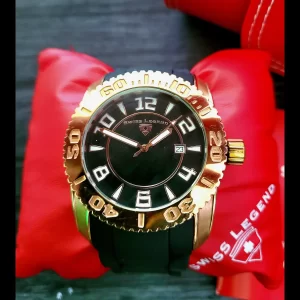 Rare Vintage Swiss Legend Commander Mens Dive Watch In Box