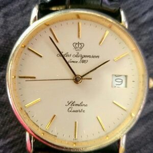 Rare Jules Jurgensen Slimline Day Date Piepan Vintage Watch