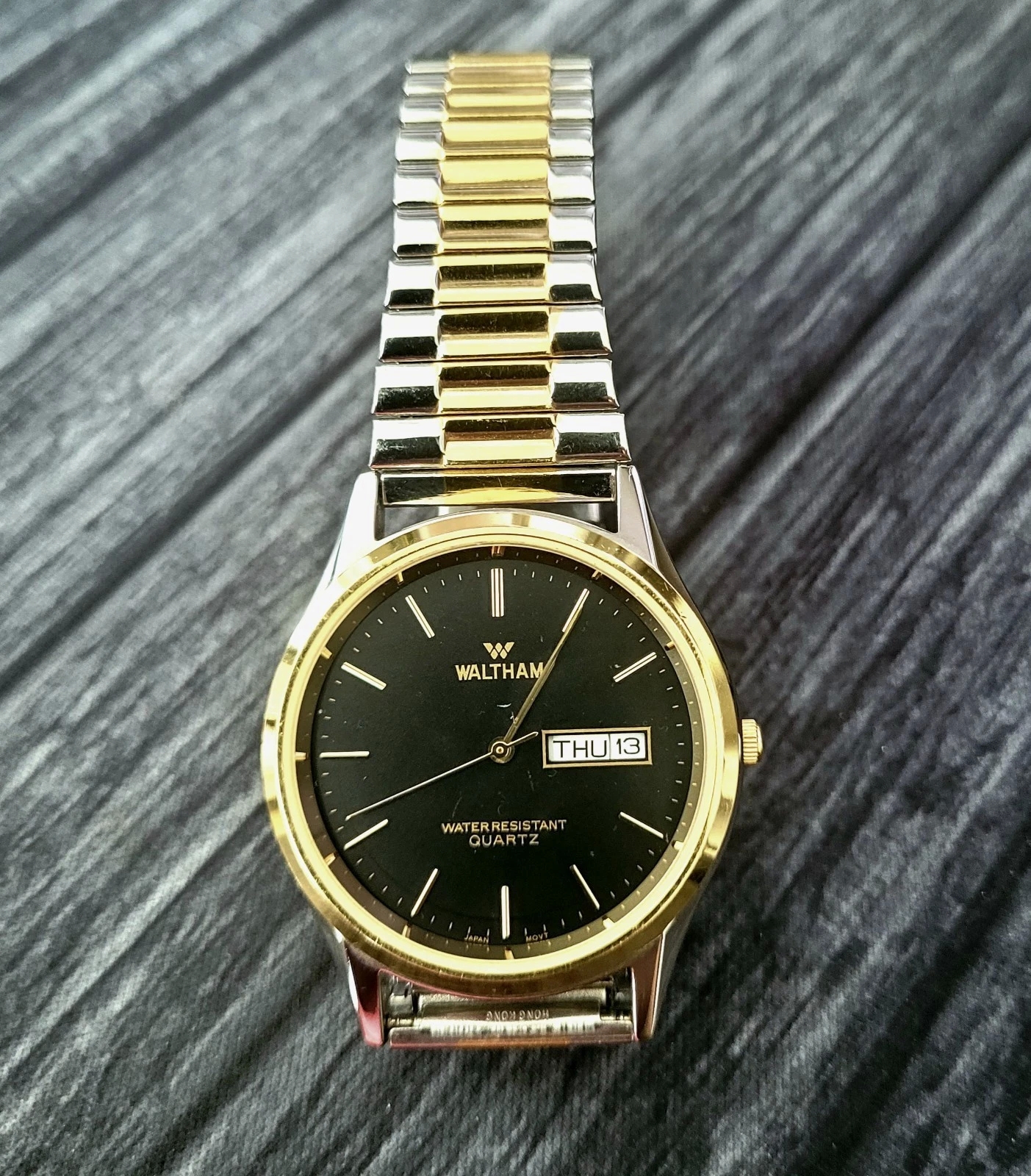 Vintage Rare Condition Waltham 2 Tone Day Date Men's Watch