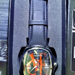 Rare Aquaswiss Mens Red Ice Prism Crystal Swiss Date Watch