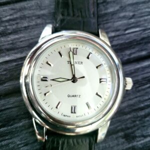 Vintage Terner Mag Crystal Mens Dress Watch New Batt & Strap