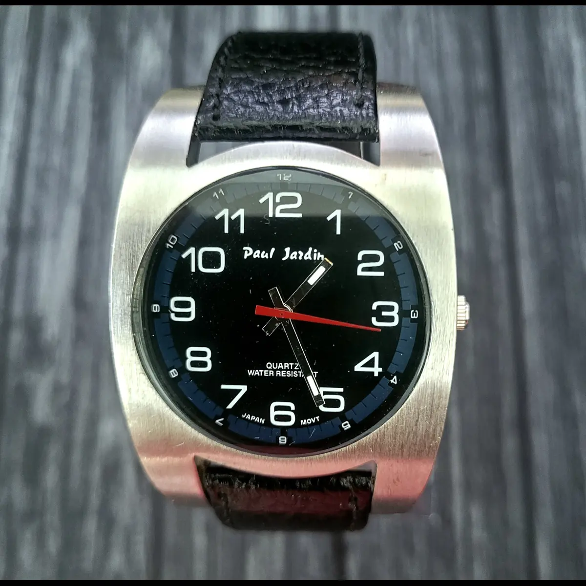 Very Rare Vintage Paul Jardin Curvex Mens Watch W New Strap - Image 2