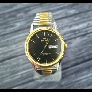 Vintage Rare Condition Waltham 2 Tone Day Date Men's Watch