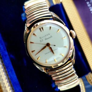 Rare 50'S Bulova Automatic 23 J Mens Watch Original Box