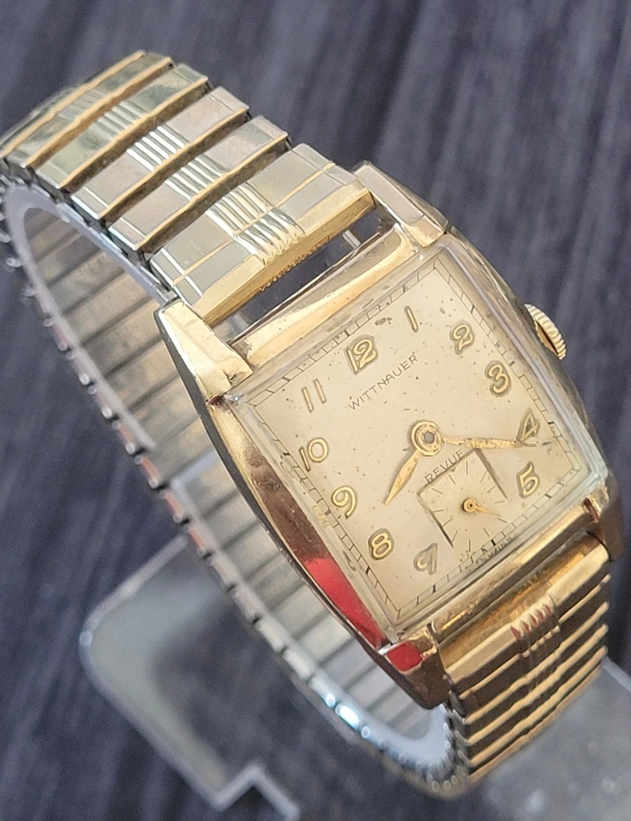 Vintage Wittnauer Revue 76 Mens Mechanical Watch 17j 10k Gf