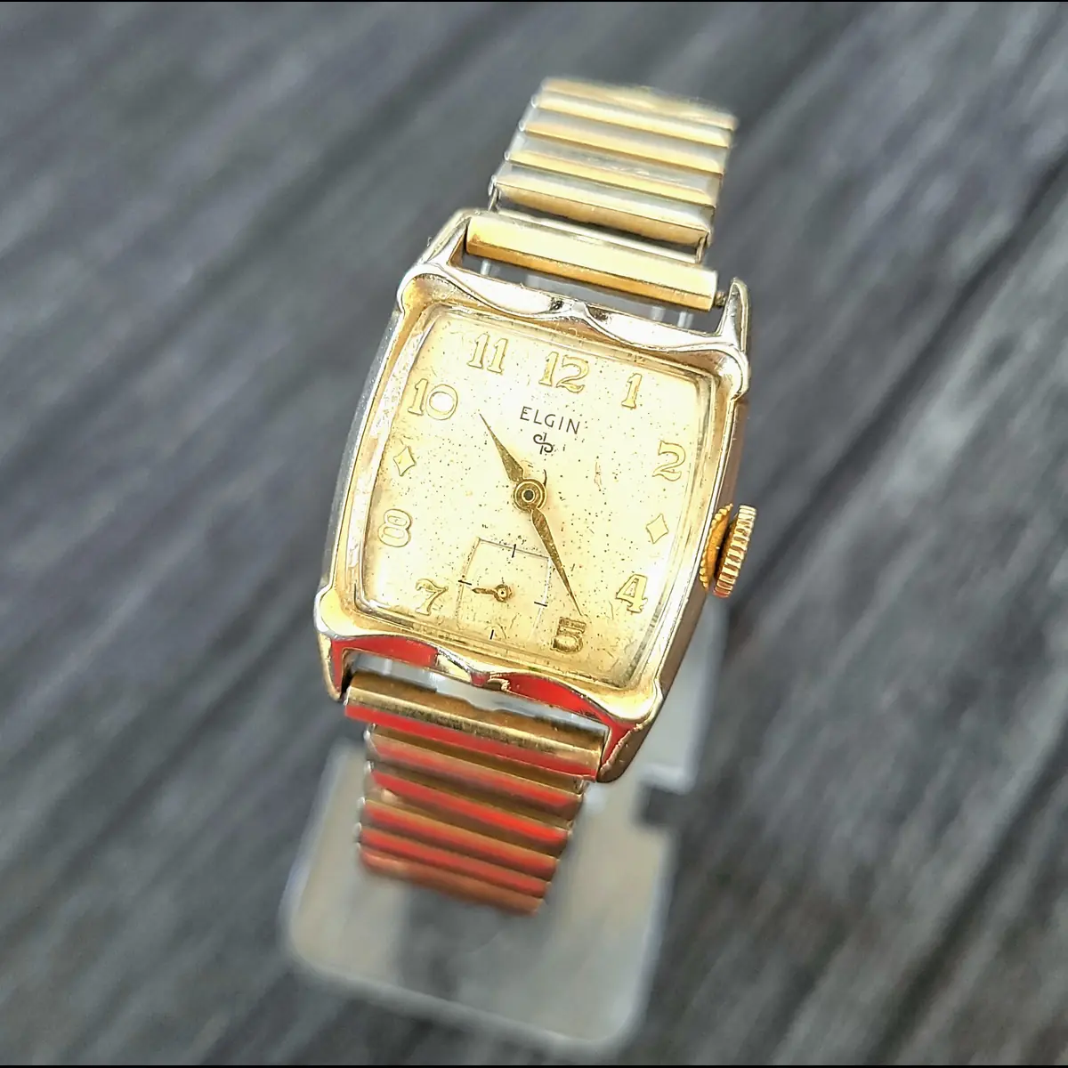 Rare Lord Elgin Fancy Lug Mens Mechanical Watch 10k Rgp 683 - Image 3