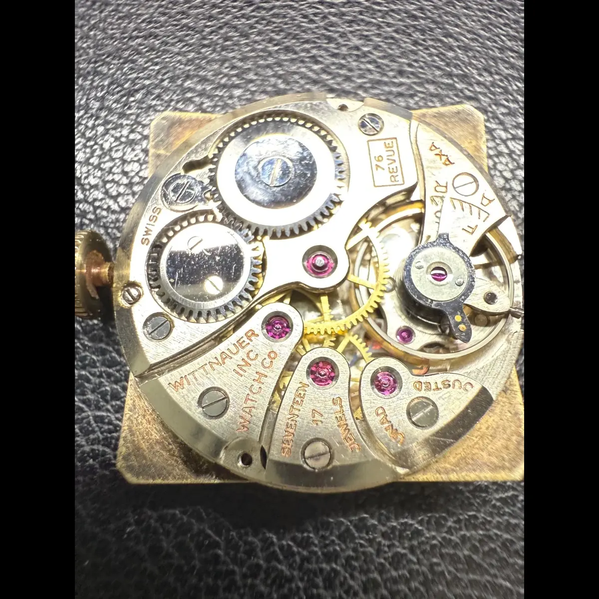 Vintage Wittnauer Revue 76 Mens Mechanical Watch 17j 10k Gf - Image 3