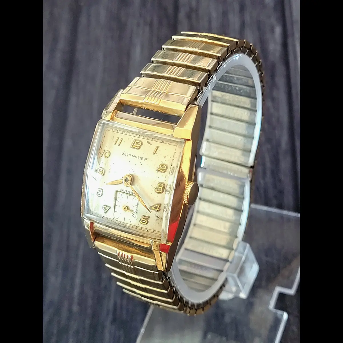 Vintage Wittnauer Revue 76 Mens Mechanical Watch 17j 10k Gf - Image 5
