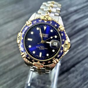 Rare Vintage Gruen Mens Diver Watch Sapphire Burst Dial
