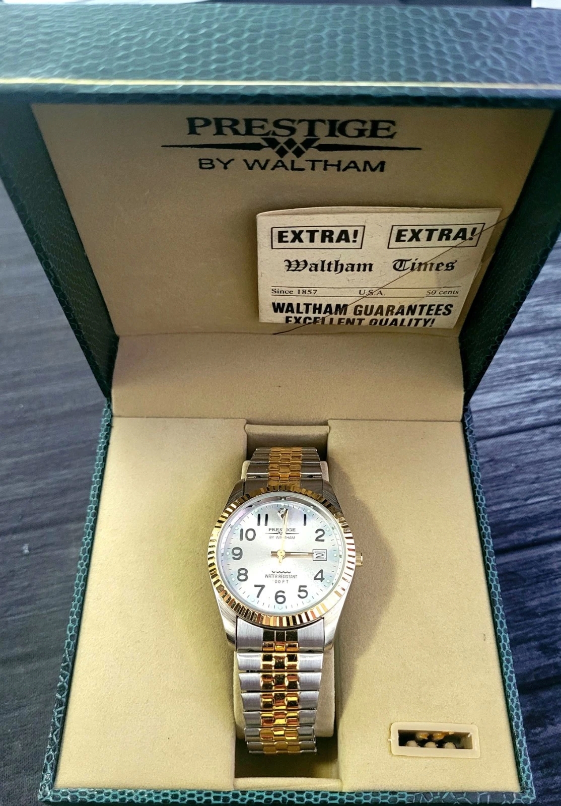 Pristine Vintage Waltham Prestige 1980'S Men's Watch In Box